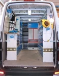 Rivestimento interno in legno e lamiera e portatutto per Jumpy
