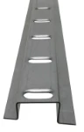 Metal track for mounting on side walls