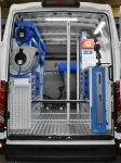 Milled cargo bars in a van