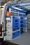 Mobile workshop equipment in a Renault Master