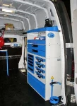 Mobile workshop on the Nissan Primastar with equipment