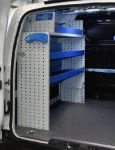 Nissan NV200 fitted on the left side with shelving