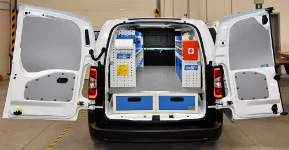 Opel Combo fit-out with drawer units, shelving and linings