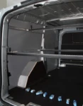 Peugeot Expert – left-hand side with interior linings and notched load bars