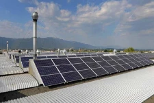 Photovoltaic system on the roof of the plant in Via Portile