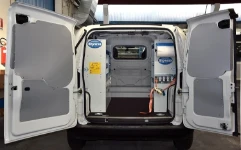 Racking for a water mains service in a Fiorino