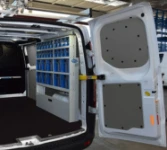 Racking for a wireless network technician on the right of the Custom