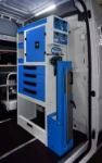 Racking in the compressor service’s Boxer, seen from the side door