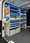 Racking on the left of the 2014 Ford Transit