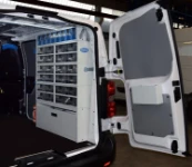 Racking on the right of an electrician’s Jumpy