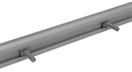 Rear channel for fixing to racking