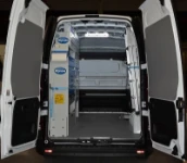 Rivestimento interno in legno e lamiera e portatutto per Jumpy