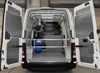 01_A Man TGE with racking for a farm and forestry machine tyre service