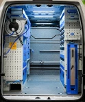 01_Syncro racking in the Nissan Interstar L2 H2 for industrial maintenance and cleaning