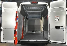 01_The Fiat Ducato for transporting sterilisation equipment, with the loading ramp folded away