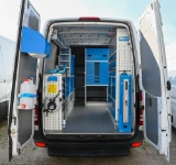 01_The Mercedes Sprinter L2 H2 transformed into a Syncro mobile workshop for servicing machinery
