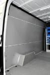 02_The left of the Mercedes Sprinter L2H2 showing the super-tough steel lining panels