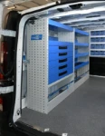 02_The left of the NV300, showing the drawers, shelves and cargo retaining straps