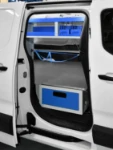 04_The Berlingo’s case compartment and shelves over the underfloor drawers