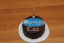 10 year ‘birthday’ cake for Syncro System in Slovenia