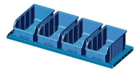 22_A special shelf with four 36 cm containers