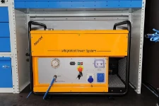 A compressor-generator in a van