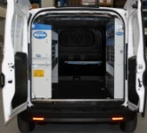 A Fiat Doblò with customised racking for fuel dispenser technicians