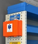 A first aid case in a van