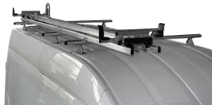 A ladder rack on a 2014 Transit