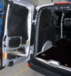 A plywood floor liner and aluminium bodywork liners in a 2013 Connect