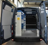 A racking system on the left of a Movano