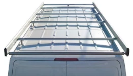 A roof rack on a Sprinter