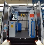 A Sprinter equipped for servicing earth moving machinery