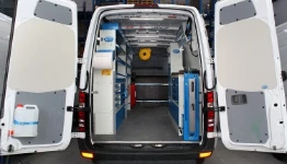 A Syncro upfit in a Sprinter for an agricultural mechanic