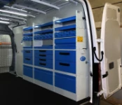 A van equipped for servicing garden and park irrigation systems