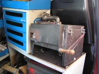 A van involved in an accident in Austria: the intact racking has prevented far more serious damage