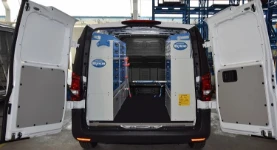 A Vito with racking for a heating service