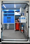 A well-equipped workshop in a Fiat Ducato