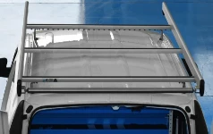 An aluminium and steel roof rack on a Citan
