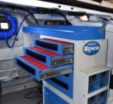 Drawers with plastic trays in the Fiorino