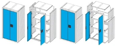 Lockers available in the version with straight or step-shaped back