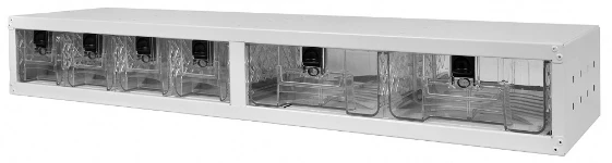 Metal drawer unit h. 144 mm with transparent drawers