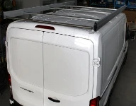 Roof bars on a van for network installation and maintenance technicians