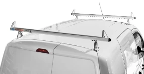 Roof bars with load stops on a Courier