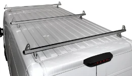 Roof bars with load stops on a Ducato