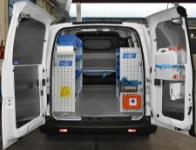 Shelves and drawers in an NV200