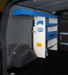 Shelving for an aircon installer’s van