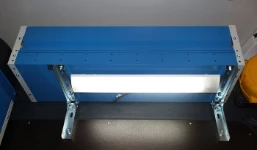 Shelving unit and neon lamp for Crafter