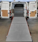 The Renault Master’s ramp extended for use