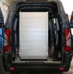 The same ramp folded away inside the ProAce